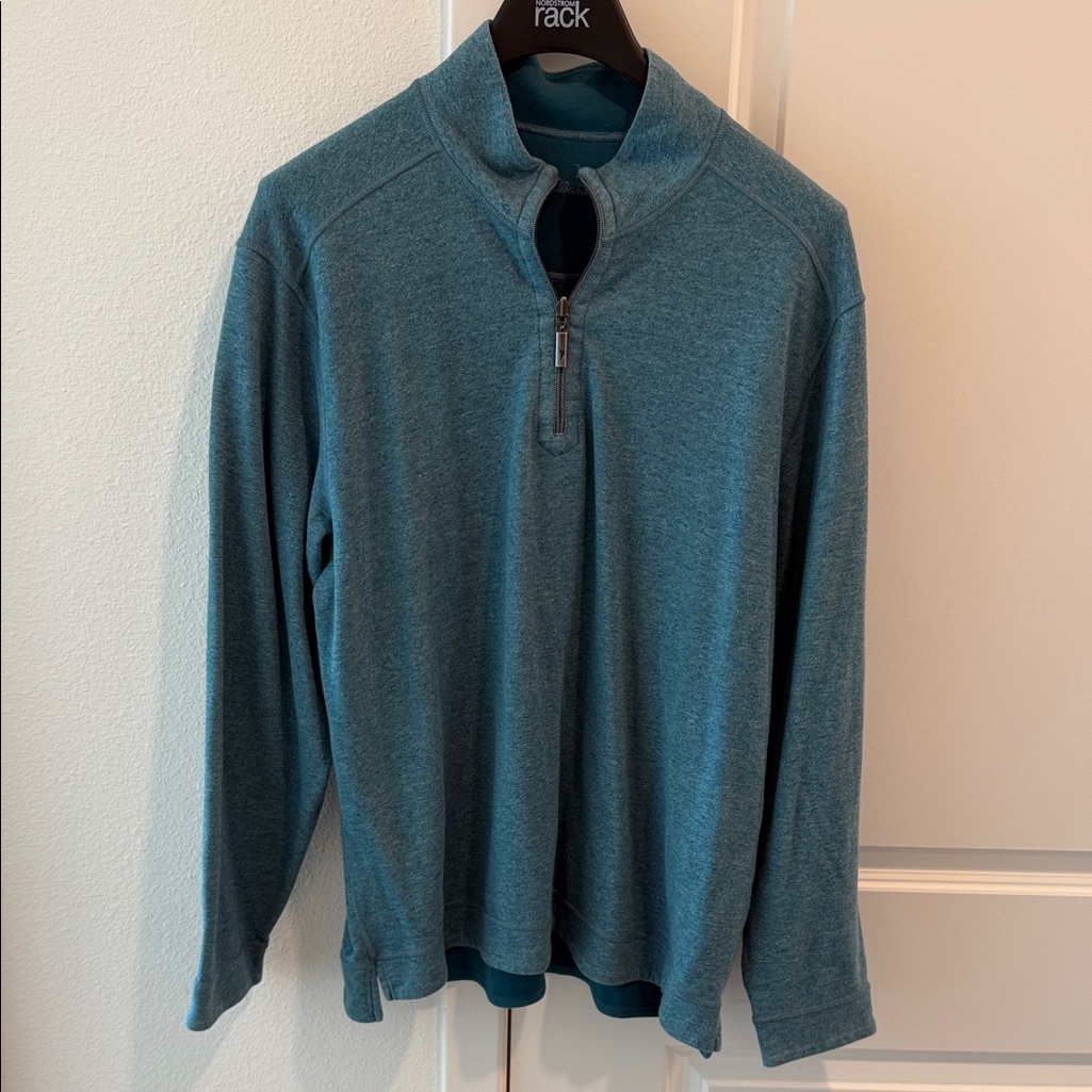 Tommy Bahama Blue Zip-Up Sweater Reversible